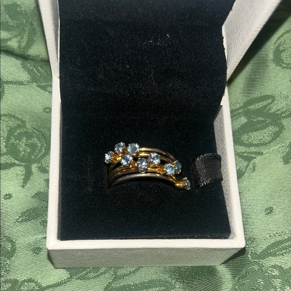 Blue gemstone multi topaz ring - Picture 2 of 4